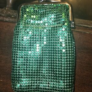 Whiting & Davis Emerald Sequin Clutch